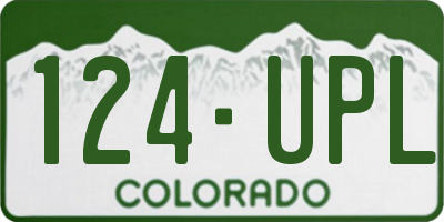 CO license plate 124UPL