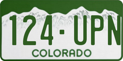 CO license plate 124UPN