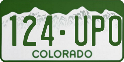 CO license plate 124UPO