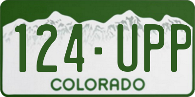 CO license plate 124UPP