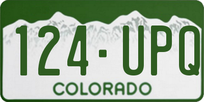 CO license plate 124UPQ