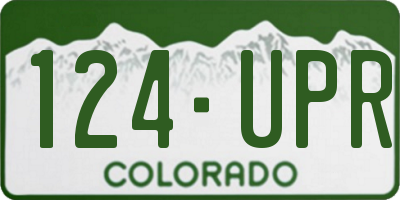 CO license plate 124UPR