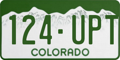 CO license plate 124UPT