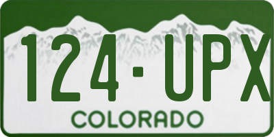 CO license plate 124UPX