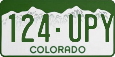 CO license plate 124UPY