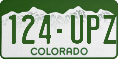 CO license plate 124UPZ