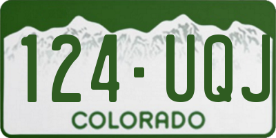 CO license plate 124UQJ