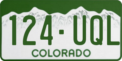 CO license plate 124UQL