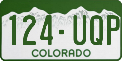 CO license plate 124UQP