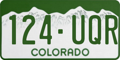 CO license plate 124UQR