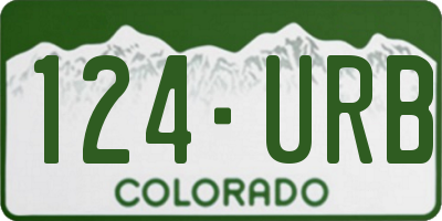 CO license plate 124URB