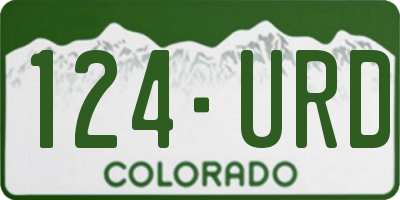 CO license plate 124URD