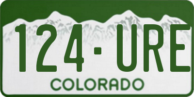 CO license plate 124URE