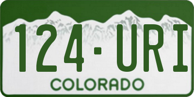 CO license plate 124URI
