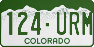 CO license plate 124URM