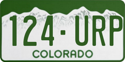 CO license plate 124URP