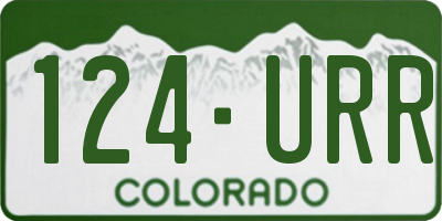 CO license plate 124URR
