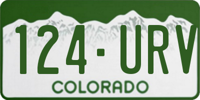 CO license plate 124URV