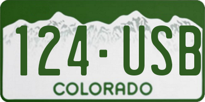 CO license plate 124USB