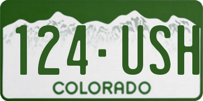 CO license plate 124USH