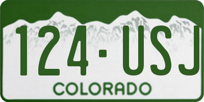 CO license plate 124USJ