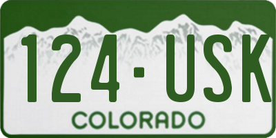 CO license plate 124USK