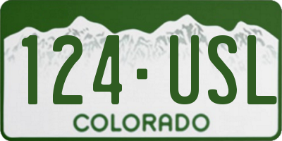 CO license plate 124USL