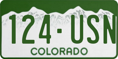 CO license plate 124USN