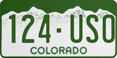 CO license plate 124USO