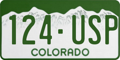 CO license plate 124USP