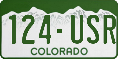 CO license plate 124USR