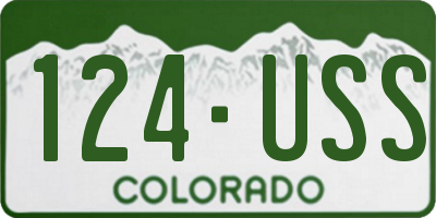 CO license plate 124USS