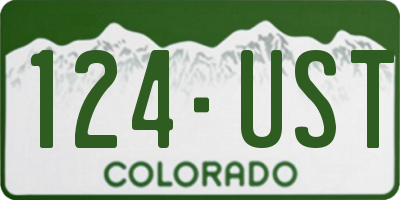 CO license plate 124UST