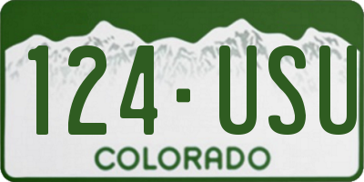 CO license plate 124USU