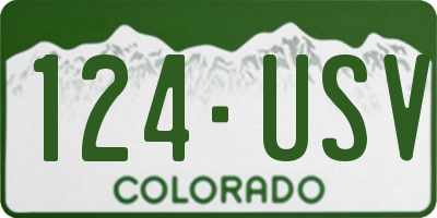 CO license plate 124USV