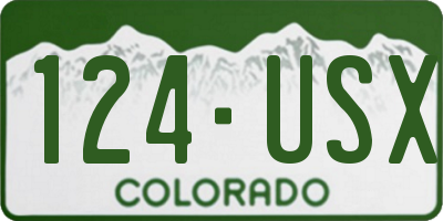 CO license plate 124USX