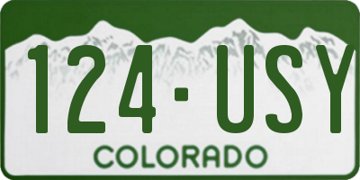 CO license plate 124USY
