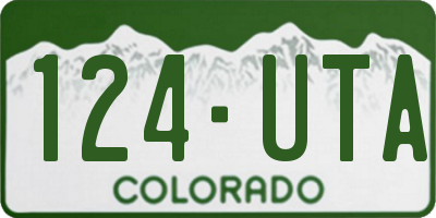 CO license plate 124UTA
