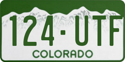 CO license plate 124UTF