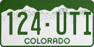 CO license plate 124UTI