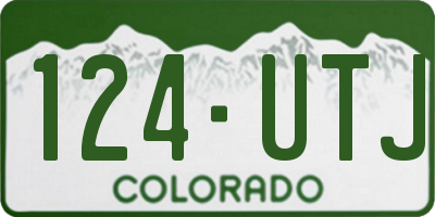 CO license plate 124UTJ