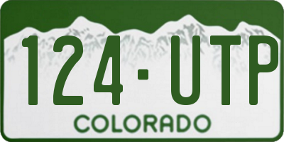 CO license plate 124UTP