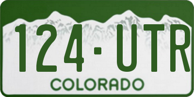 CO license plate 124UTR