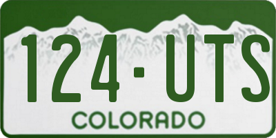 CO license plate 124UTS