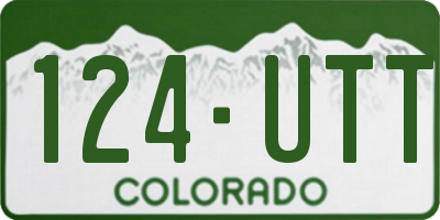 CO license plate 124UTT