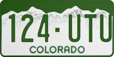 CO license plate 124UTU