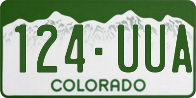 CO license plate 124UUA