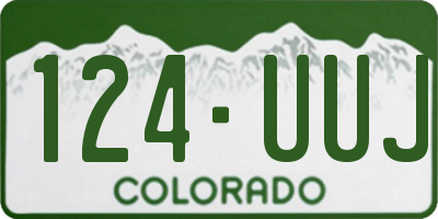 CO license plate 124UUJ