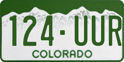 CO license plate 124UUR