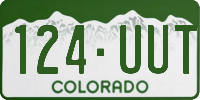 CO license plate 124UUT